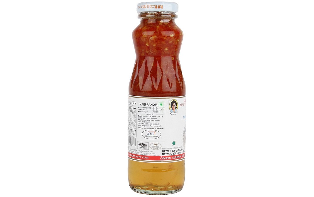 Maepranom Sweet Chilli Sauce   Glass Bottle  390 grams